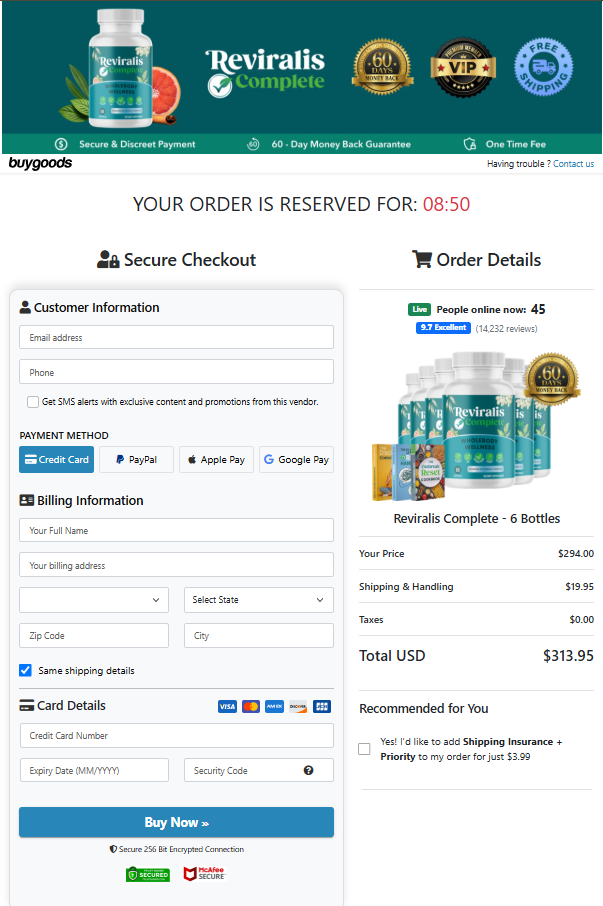 Reviralis Complete Order Form